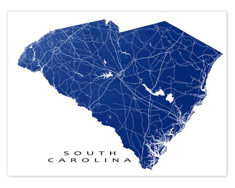 south carolina road map south carolina territory planner wall map
