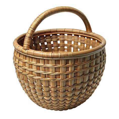 A Close Up Of A Woven Basket With A Handle 44242738 Png