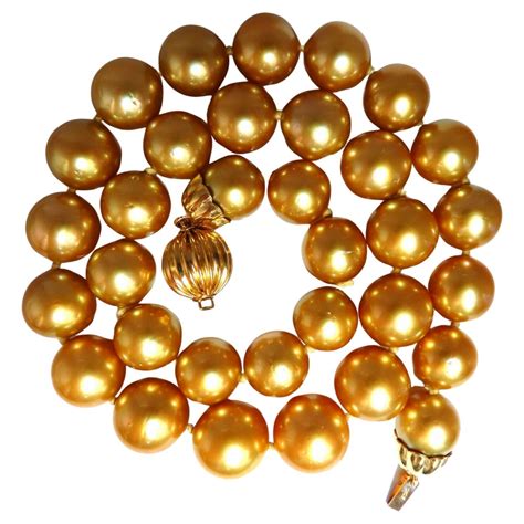 Golden Baroque South Sea Pearl Necklace At Stdibs