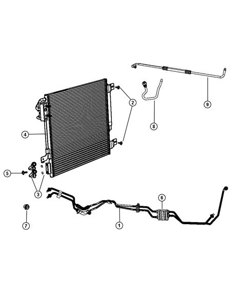 Jeep Wrangler Tube Transmission Oil Cooler Return 68078008aa Libertyville Il