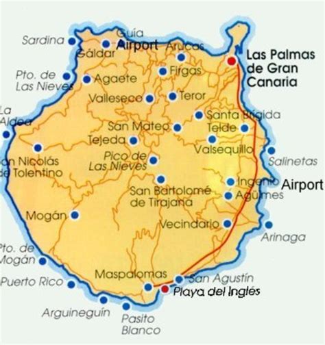 Puerto Rico Gran Canaria Map - Valley Zip Code Map