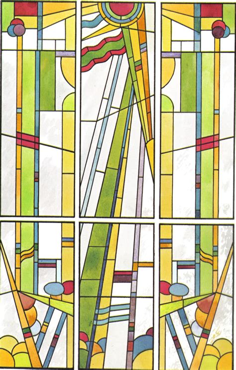 Frank Lloyd Wright Glass Use Of Bright Colours Making It Extremely Suitable For Stained