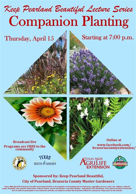 Keep Pearland Beautiful Companion Planting Brazoria