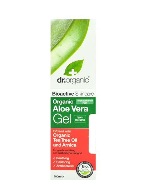 Organic Aloe Vera Gel With Tea Tree By Dr Organic 200ml