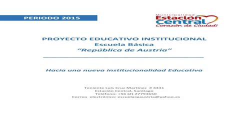 Proyecto Educativo Institucional Escuela