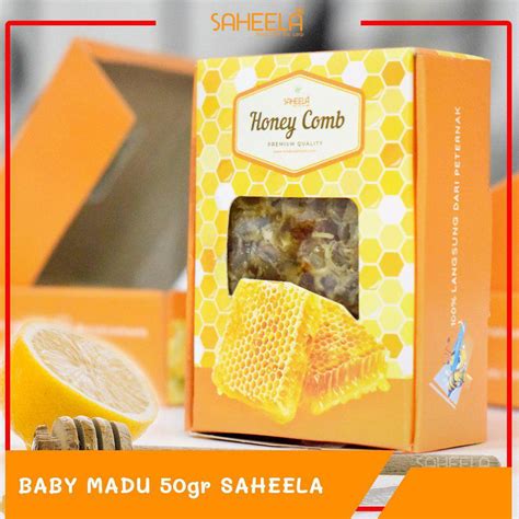 Jual Baby Sarang Madu Saheela 50 Gr Mini Sarang Honey Comb Raw