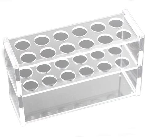 Driak Acrylic Clear Test Tube 12 Sockets Centrifuge Tube Rack Holder