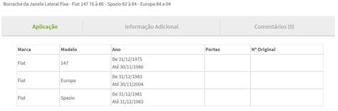 Guarni O Borracha Janela Lateral Fixa Fiat Spazio Europa