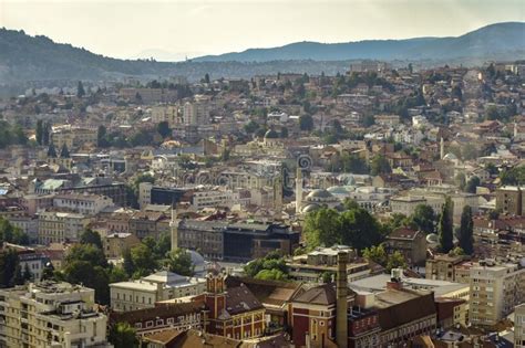 Sarajevo Panorama Bosnia And Herzegovina Stock Image Image Of Street