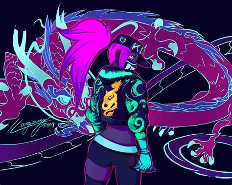 Artstation Kda Neon Akali Myky Trieu Alias Itskazumy Different Forms