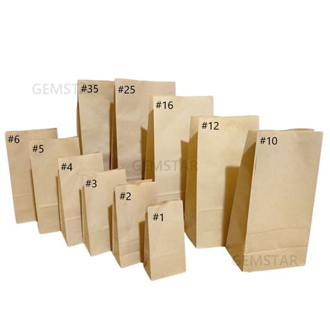 Kraft Paper Bag Sizes Pcs Order Shopee Philippines