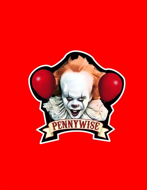 Pennywise The Clown Sticker It Horror Movie Sticker Etsy