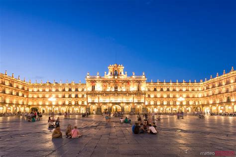 Matteo Colombo Travel Photography Plaza Mayor At Night Salamanca