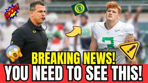 URGENT NOW JUST CONFIRMED AT OREGON Ducks NOBODY EXPECTED THIS NEWS