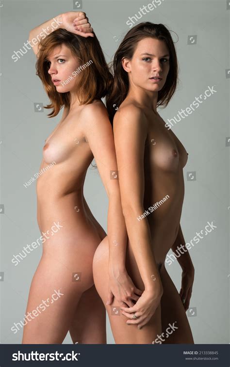 Tall Twin Sisters Standing Nude On Stock Photo 213338845 Shutterstock