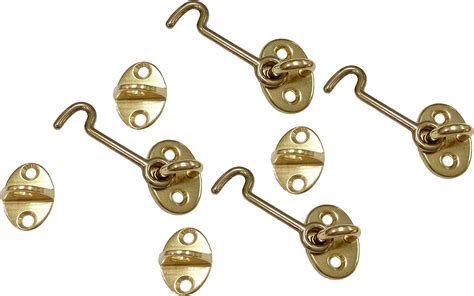 Amazon T Tulead Pcs Barn Door Latch Hooks Brass Door Hook And Eye