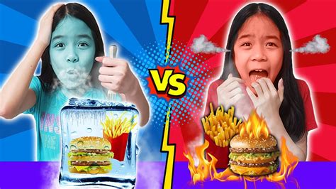 HOT VS COLD FOOD CHALLENGE Tran Twins YouTube