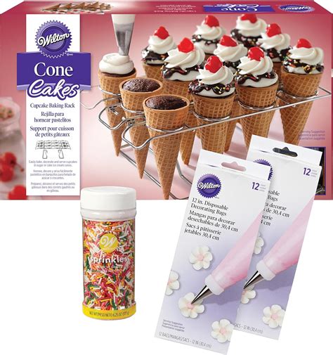 Wilton Ice Cream Cone Cupcakes Decorating Kit 26 Piece Decorating