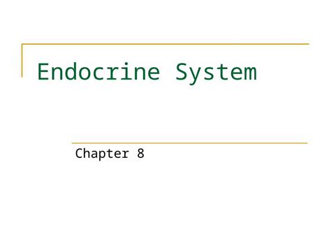 Pptx Endocrine System Chapter Overview Of Hormones The Endocrine