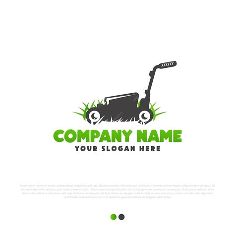 Premium Vector | Lawn mower logo design premium vector