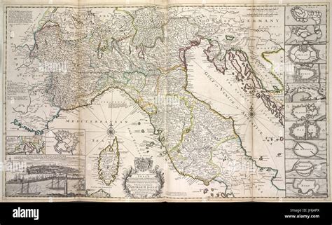 A New Map Of The Upper Part Of Italy Containing Ye Principality Of