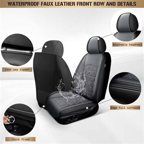 Car Seat Covers Gray Full Set Pu Leather Protector For Hyundai Ioniq 5 2022 2024 Ebay