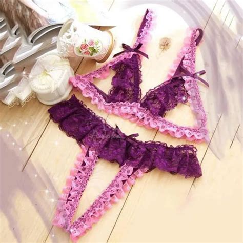 Night Wear Women Sexy Lingerie Set Open Crotch Underwear Sets G String