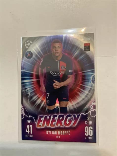 Topps Match Attax Kylian Mbappe Energy En Psg Eur