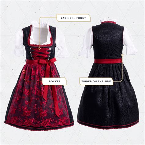 Dirndl Authentic Traditional German Dirndl Dress For Oktoberfest