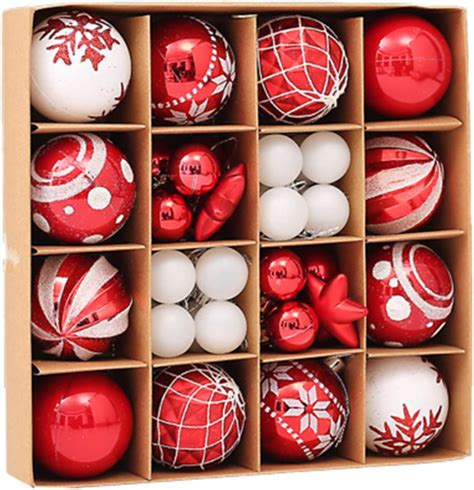 Testyu 42 Pezzi Palline Di Natale Set 3 6 Cm Accessori Decorativi