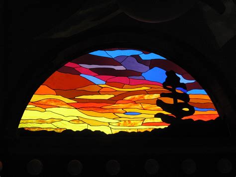 Stained Glass Bathroom Arch Sunset Or Sunrise Stainedglassvitrales