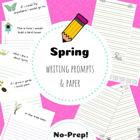 Spring Paper And Writing Prompts Teach Me Mommy