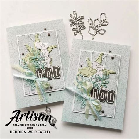 Two Cards With Flowers And Ribbons On Them