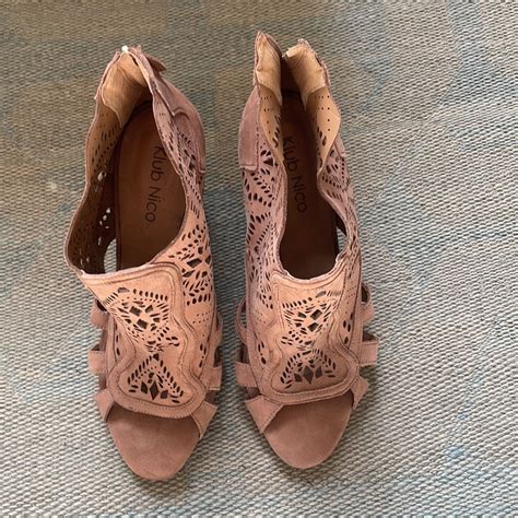 Anthropology Club Nico Booties Nude Suede Size Gem