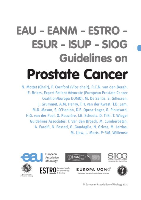 Pdf Eau Eanm Estro Esur Isup Siog Guidelines On Prostate Cancer