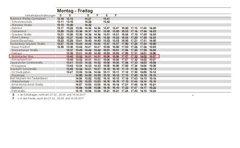 Busfahrplan Linie 53