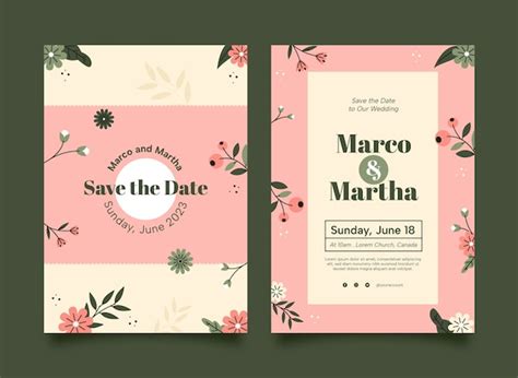 vector wedding invitation template design