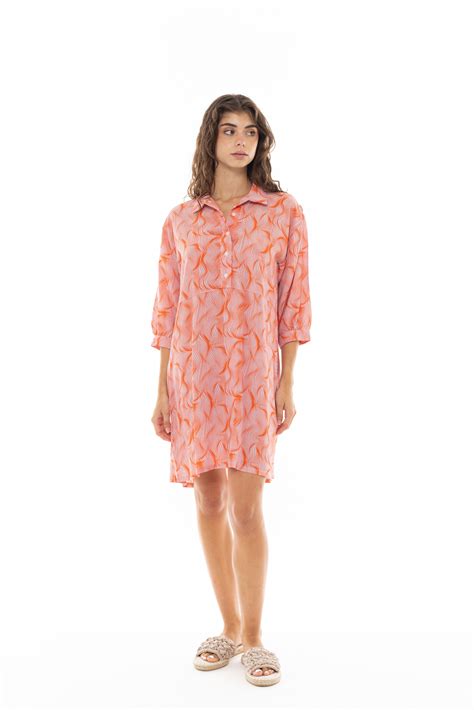 Γυναικείο Beachdress Pink Label Φόρεμα Easy Orange Viscose lingerie shop gr