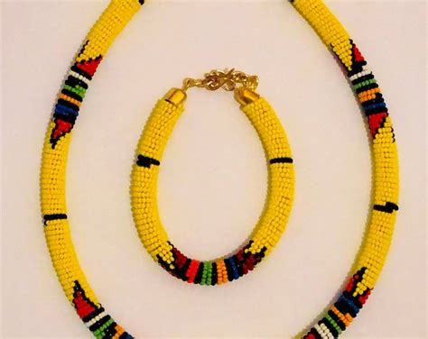 African Multi Strands Statement Choker Necklace Ankara Rope Necklace