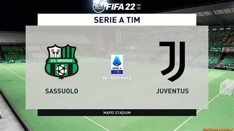 FIFA 22 Sassuolo Juventus Serie A 21 22 34 Giornata Gameplay