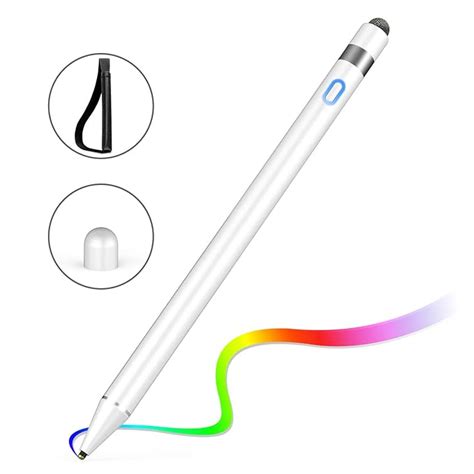 Stylus Pens For Touch Screens 2 In 1 High Sensitive Rechargeable Active Styli Tip 5 Mins Auto