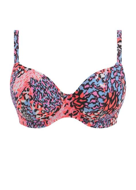 Biustonosz kąpielowy Freya Swim SERENGETI HAZE AS MUI Uw Plunge Bikini Top Multi Stroje