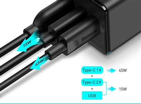 New Baseus Gan Pro Quick Charger C U W With Fast Charging Cable