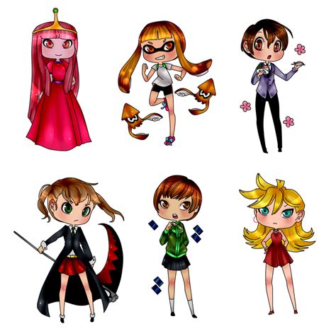 Girls Only Chibi Group By Greenie Chan On Deviantart