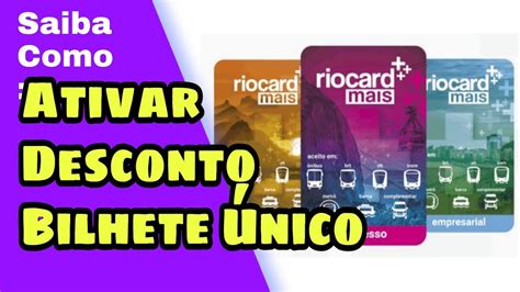 Tutorial Como Ativar A Fun O Bilhete Unico Dos Cart Es Riocard Mais