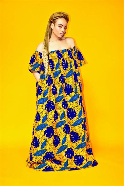 M Ekpo 92 Off Shoulder Maxi African Dress With Side Pocket Mnl