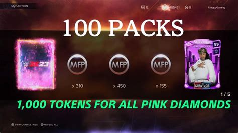 WWE2K23 100 PACKS OPENING 1 000 TOKENS PINK DIAMOND MARKET