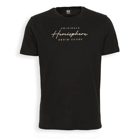 Black Branded T Shirt Hemisphere