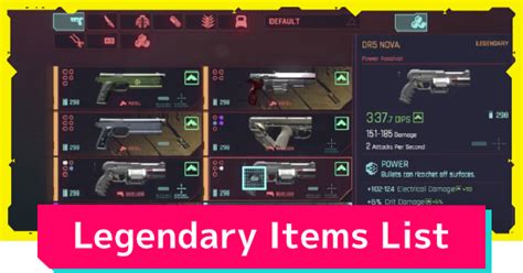 Cyberpunk 2077 Legendary Weapons List Locations And How To Get Gamewith