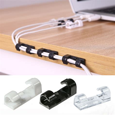 Pcs Cable Clips Self Adhesive Cord Management Wire Holder Organizer